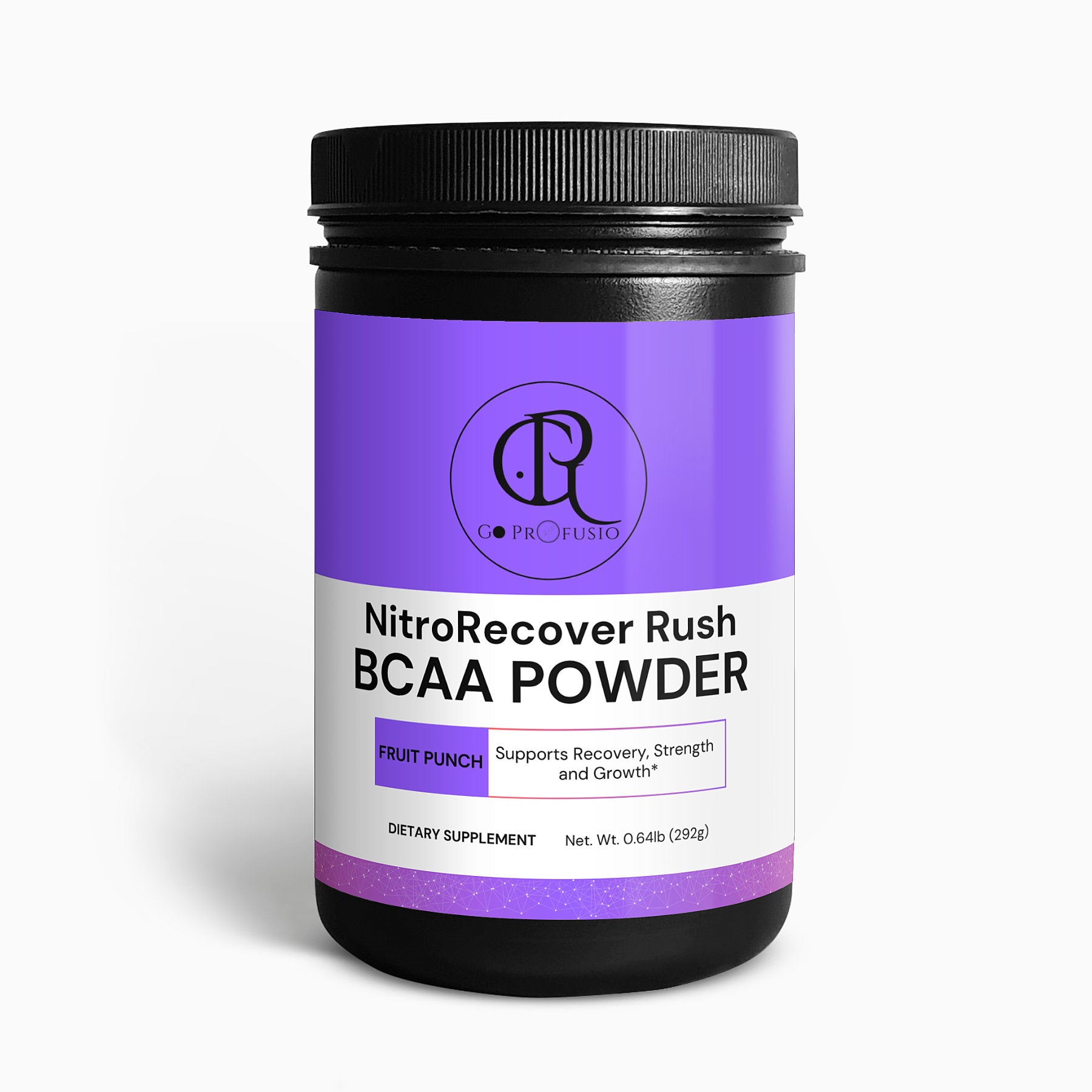 NitroRecover Rush - BCAA Powder - Fruit Punch Flavour - Profusio Global LLC dba GO Profusio