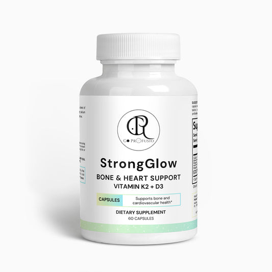 StrongGlow - Bone & Heart Support with Vitamin K2 & D3 - Profusio Global LLC dba GO Profusio