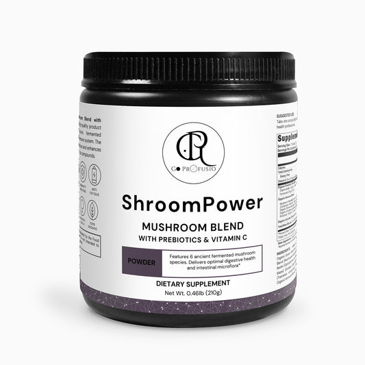 ShroomPower - Mushroom Blend with Prebiotics & Vitamin C - Profusio Global LLC dba GO Profusio