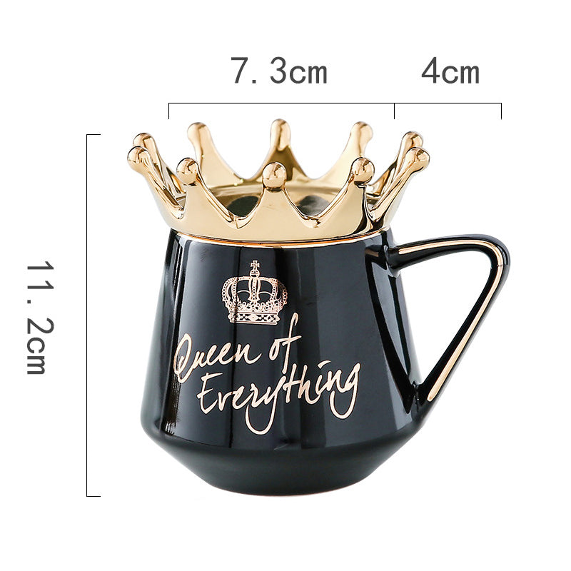 Queen of Everything - Ceramic Coffee Cup with Lid - Profusio Global LLC dba GO Profusio